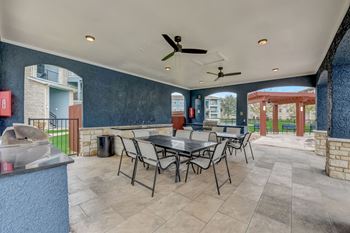 Outdoor grilling and picnic area